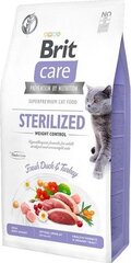 Brit Care Cat Grain-Free Sterilized Weight Control kissanruoka 2kg hinta ja tiedot | Kissan kuivaruoka | hobbyhall.fi