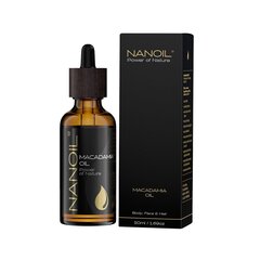 Macadamiaöljy vartalolle ja hiuksille Nanoil, 50 ml hinta ja tiedot | Kasvoöljyt ja seerumit | hobbyhall.fi