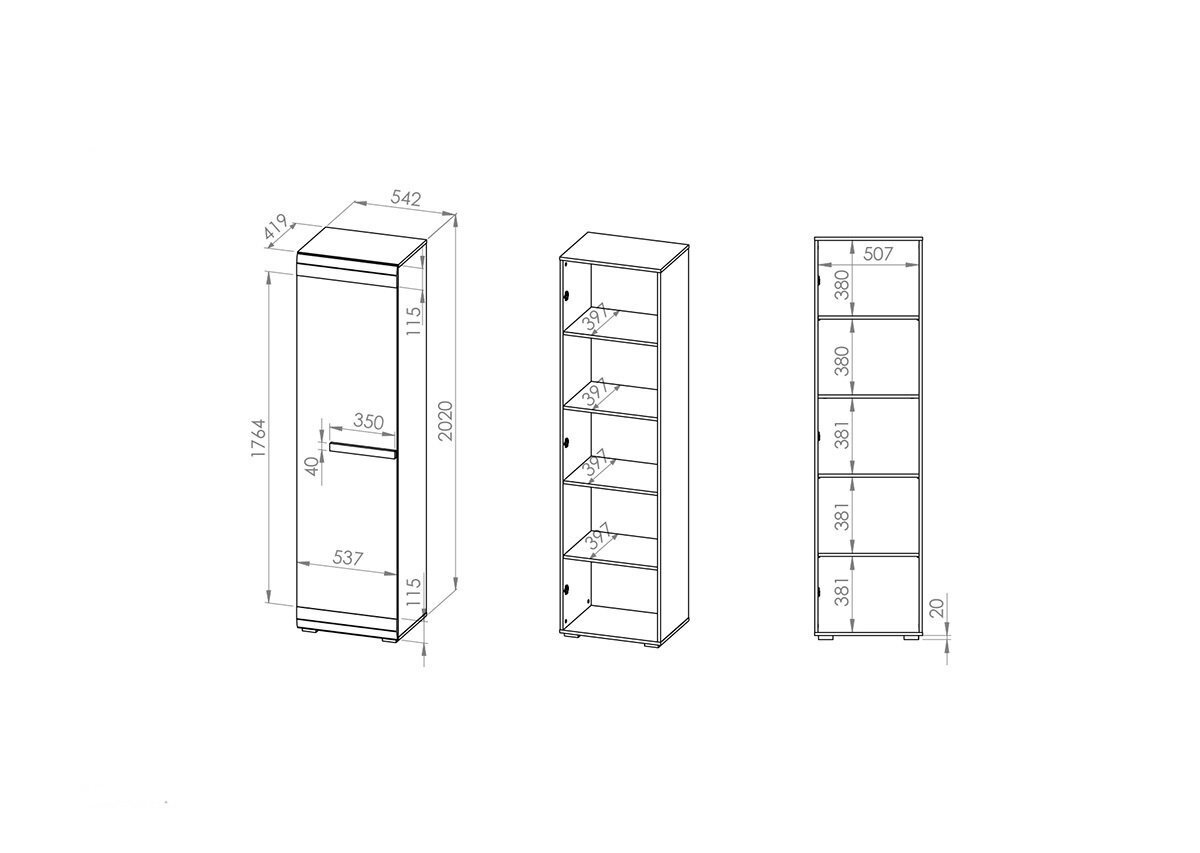 Kaappi Blanco 03​ hinta ja tiedot | Kaapit | hobbyhall.fi