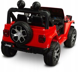 Toyz Jeep Rubicon yksipaikkainen lasten sähköauto, punainen hinta ja tiedot | Lasten sähköautot | hobbyhall.fi