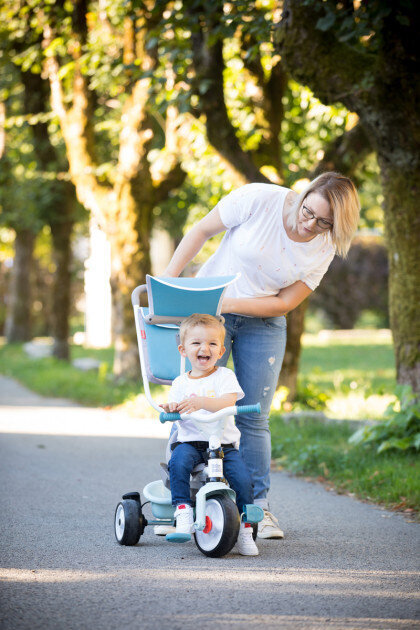 Työnnettävä kolmipyörä Smoby Baby Balade Plus, sininen hinta ja tiedot | Kolmipyörät | hobbyhall.fi