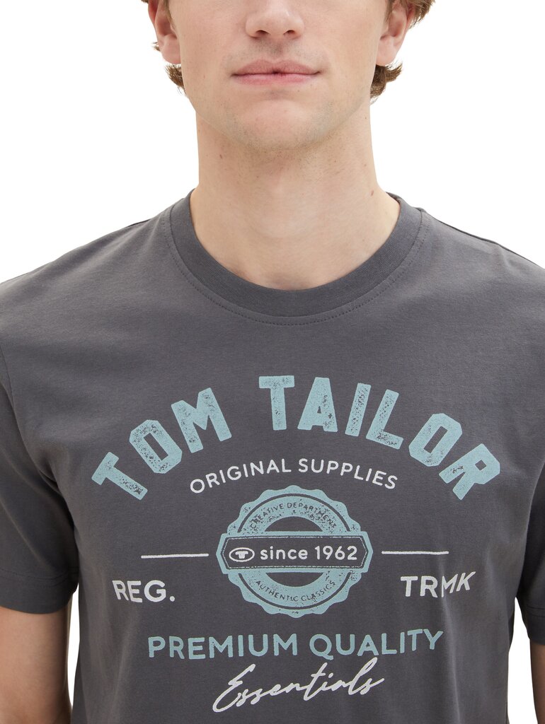 Tom Tailor Miesten T-paita, tummanharmaa hinta ja tiedot | Miesten T-paidat | hobbyhall.fi