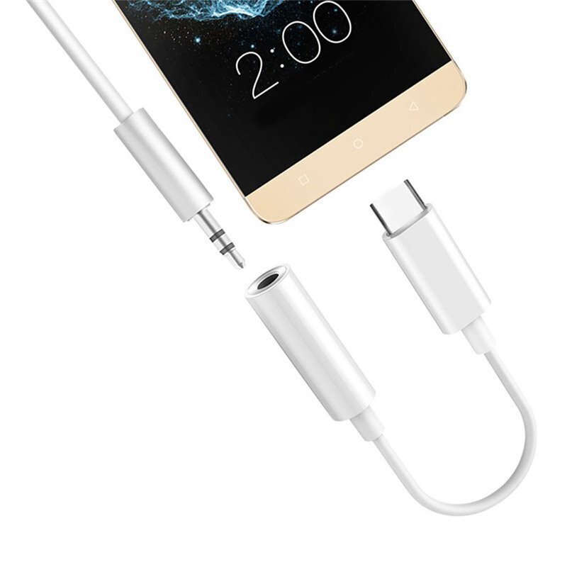 Sovitin USB Type C - 3,5 mm minijakki naaras, musta hinta ja tiedot | Puhelinkaapelit | hobbyhall.fi