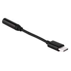 Sovitin USB Type C - 3,5 mm minijakki naaras, musta hinta ja tiedot | Puhelinkaapelit | hobbyhall.fi