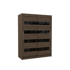 Kaappi ADRK Furniture Martinez, tummanruskea/musta hinta ja tiedot | Kaapit | hobbyhall.fi