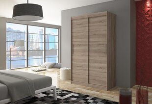 Vaatekaappi ADRK Furniture Collin, ruskea hinta ja tiedot | Kaapit | hobbyhall.fi
