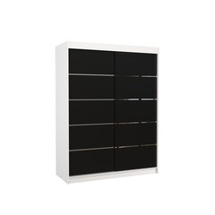 Kaappi ADRK Furniture Luft, valkoinen/musta hinta ja tiedot | Kaapit | hobbyhall.fi