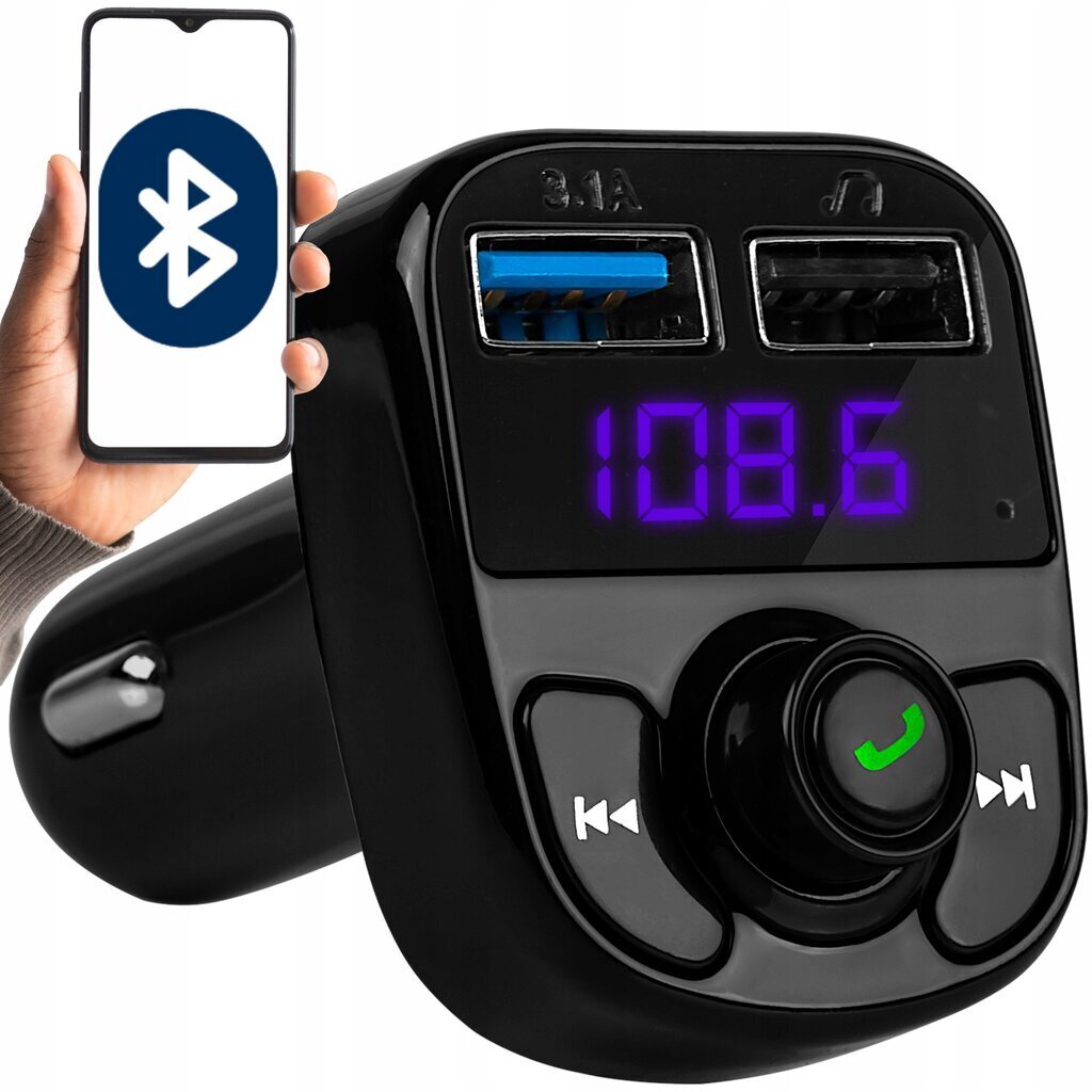 Bluetooth FM-lähetin USB SD MP3-laturi, handsfree-toiminto hinta ja tiedot | FM-lähettimet ja -sovittimet | hobbyhall.fi