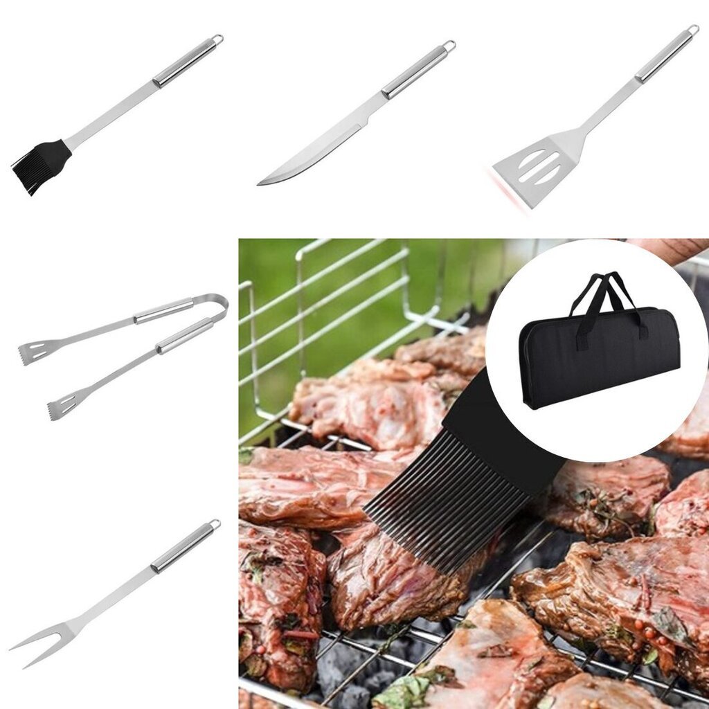 Grillausvälineet, BBQ-grillisarja (9 kpl) hinta ja tiedot | Grillitarvikkeet ja -välineet | hobbyhall.fi