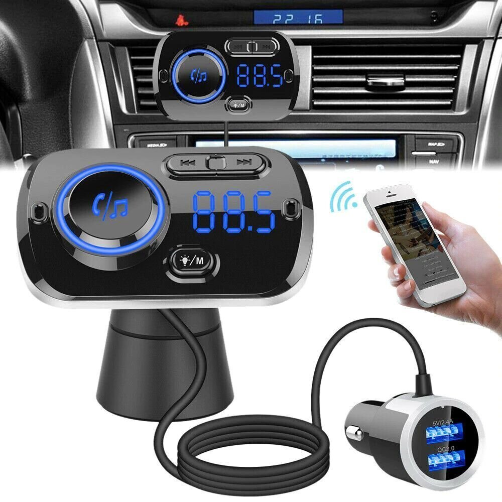 Autolähetin, FM-modulaattori, puhelimen laturi, Bluetooth, MP3 hinta ja tiedot | FM-lähettimet ja -sovittimet | hobbyhall.fi