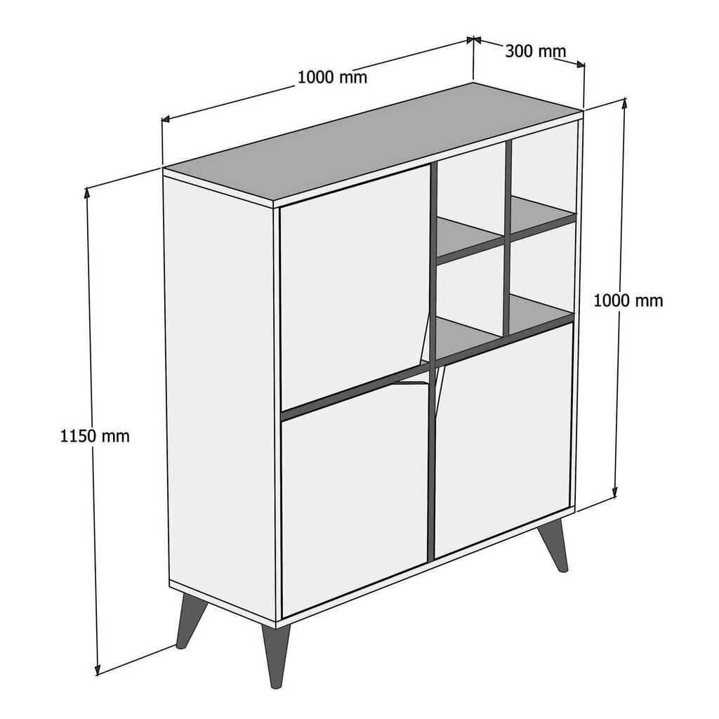 Vaatekaappi Kalune Design, Pulse, valkoinen hinta ja tiedot | Kaapit | hobbyhall.fi