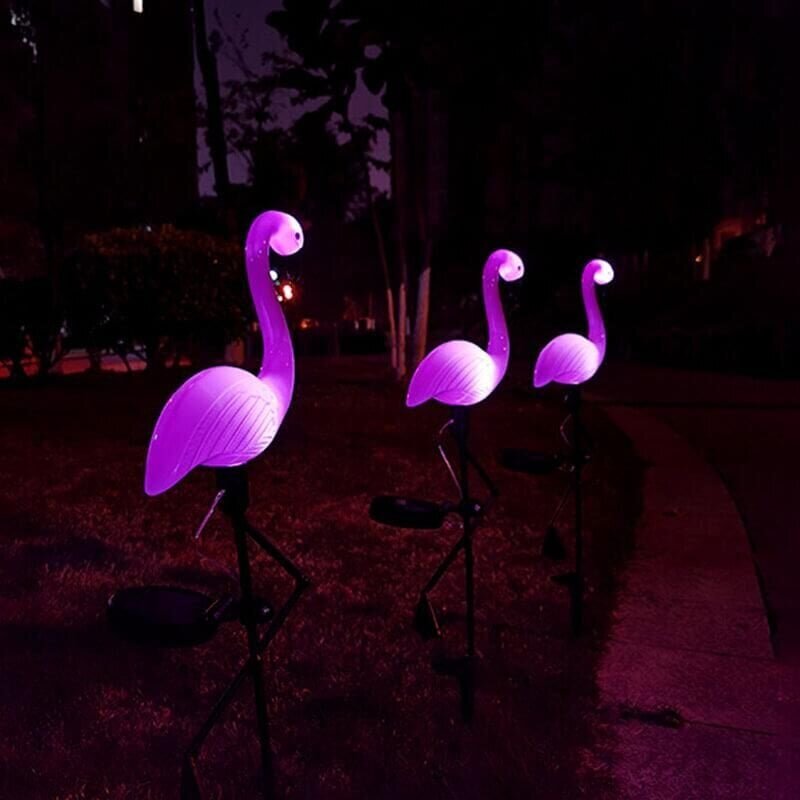 Puutarhassa lamput Kanssa aurinko paneeli LED - flamingo hinta ja tiedot | Puutarha- ja ulkovalot | hobbyhall.fi