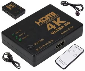HDMI jakaja 3 porttiin _ Kanssa etä kaukosäädin hinta ja tiedot | Adapterit | hobbyhall.fi