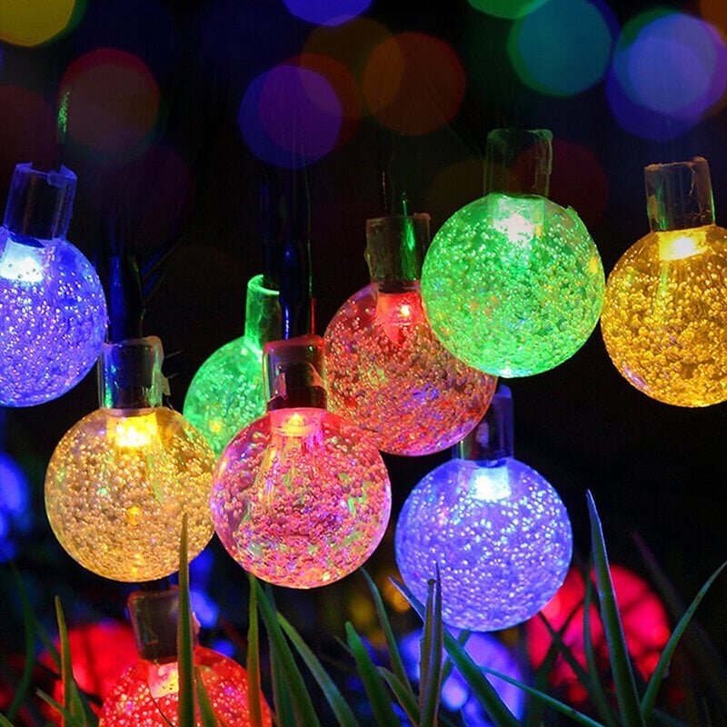 RGB LED String 20 lamppua Kanssa aurinko paneeli puutarhaa varten hinta ja tiedot | Puutarha- ja ulkovalot | hobbyhall.fi