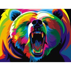 Maalaus numeroiden mukaan Värviline Karu 30x40 hinta ja tiedot | Maalaa numeroiden mukaan | hobbyhall.fi