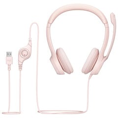 LOGITECH H390 USB Computer Headset - ROSE - USB - EMEA-914 hinta ja tiedot | Kuulokkeet | hobbyhall.fi