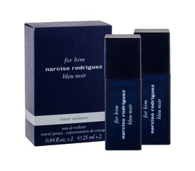 Sarja Narciso Rodriguez For Him Bleu Noir: EDT miehille 2 x 25 ml hinta ja tiedot | Narciso Rodriguez Hajuvedet ja kosmetiikka | hobbyhall.fi