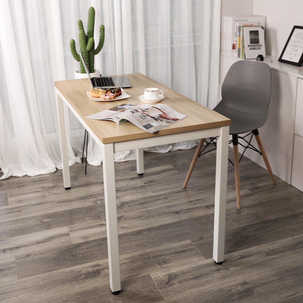Kirjoituspöytä 120x60x76 cm, valkoinen/tammi hinta ja tiedot | Tietokonepöydät ja työpöydät | hobbyhall.fi