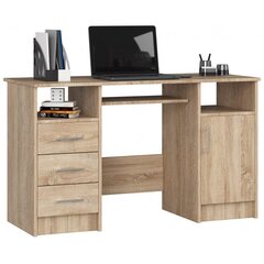 Kirjoituspöytä NORE Ana, 124 cm, tammi. hinta ja tiedot | Tietokonepöydät ja työpöydät | hobbyhall.fi
