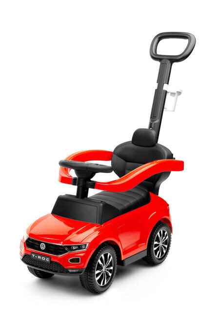 Toyz VW T-Roc Red -potkuauto työntöaisalla, 83 x 35 x 86 cm, punainen hinta ja tiedot | Vauvan lelut | hobbyhall.fi