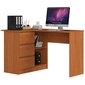 Työpöytä NORE B16, vasen, ruskea hinta ja tiedot | Tietokonepöydät ja työpöydät | hobbyhall.fi