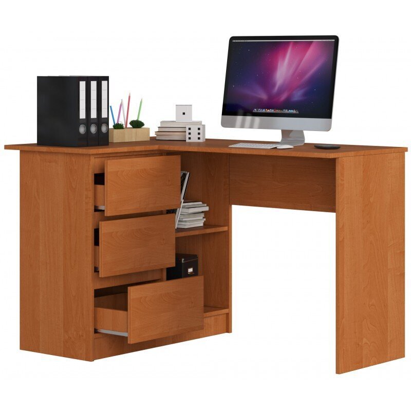 Työpöytä NORE B16, vasen, ruskea hinta ja tiedot | Tietokonepöydät ja työpöydät | hobbyhall.fi