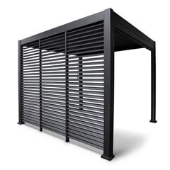 Säleikköseinä katokselle MIRADOR 93x235cm, tummanharmaa hinta ja tiedot | Puutarhapaviljongit | hobbyhall.fi