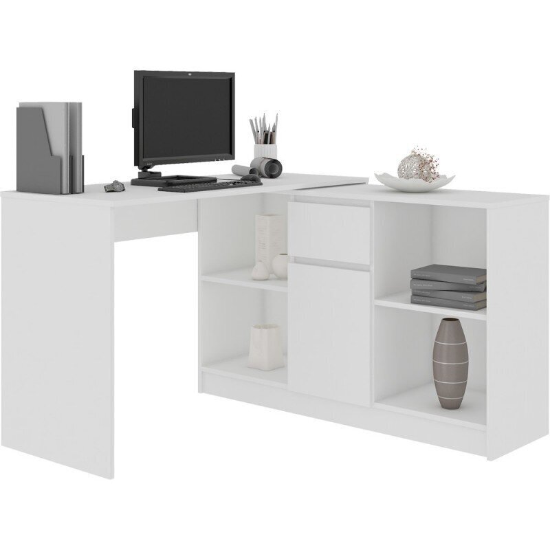Työpöytä lipastoineen NORE B17, valkoinen hinta ja tiedot | Tietokonepöydät ja työpöydät | hobbyhall.fi