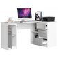 Työpöytä NORE B20, oikea, valkoinen/vaaleanharmaa hinta ja tiedot | Tietokonepöydät ja työpöydät | hobbyhall.fi
