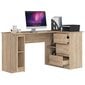 Työpöytä NORE B20, oikea, tammen väri hinta ja tiedot | Tietokonepöydät ja työpöydät | hobbyhall.fi