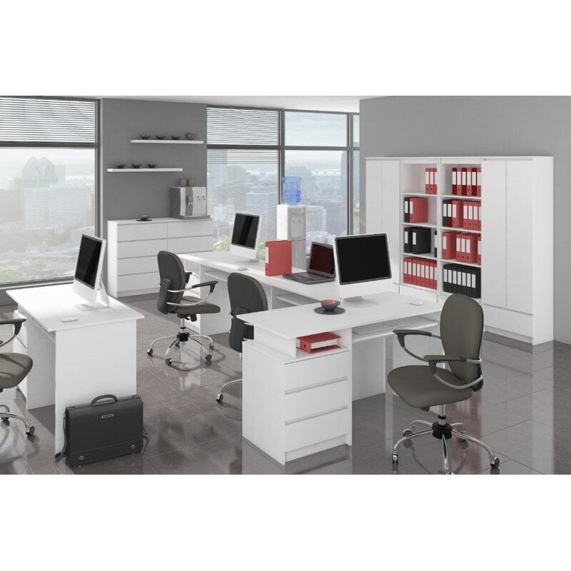Työpöytä NORE B20, vasen, valkoinen hinta ja tiedot | Tietokonepöydät ja työpöydät | hobbyhall.fi