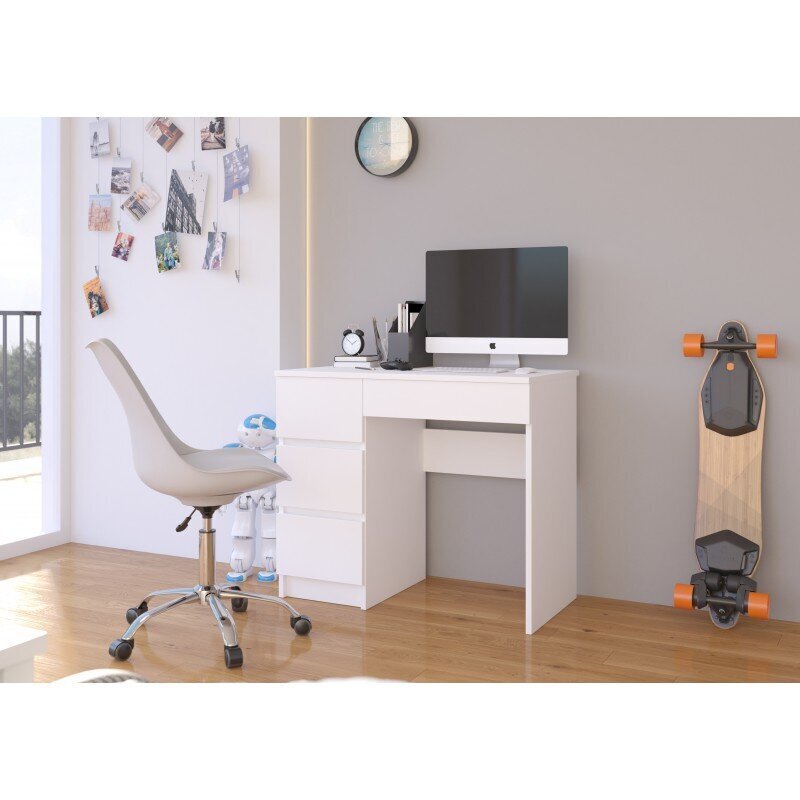 Työpöytä Nore A7, vasen, valkoinen hinta ja tiedot | Tietokonepöydät ja työpöydät | hobbyhall.fi