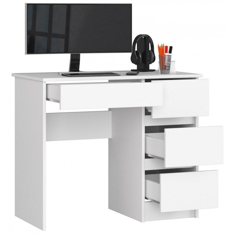 Työpöytä Nore A7, oikea, valkoinen. hinta ja tiedot | Tietokonepöydät ja työpöydät | hobbyhall.fi