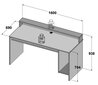 Forte Tezaur B212B3 tietokonepöytä, musta/oranssi hinta ja tiedot | Tietokonepöydät ja työpöydät | hobbyhall.fi