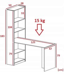 Kirjoituspöytä ADRK Furniture Paul I, ruskea hinta ja tiedot | Tietokonepöydät ja työpöydät | hobbyhall.fi