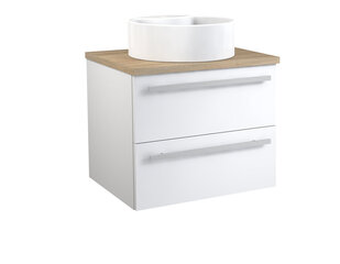 Kylpyhuonekaappi pesuallas ja pöytä 60 cm, valkoinen II hinta ja tiedot | Kylpyhuonekaapit | hobbyhall.fi