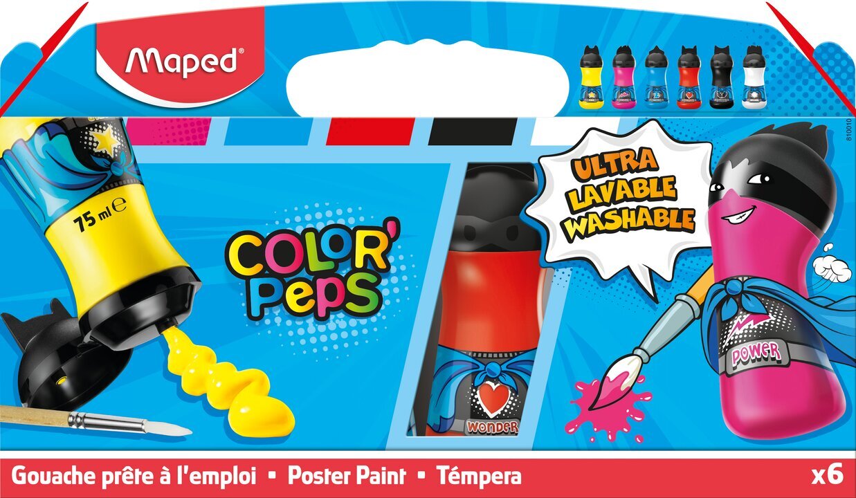 Guassivärit ColorPeps, 6 väriä hinta ja tiedot | Taide- ja askartelutarvikkeet | hobbyhall.fi