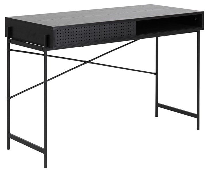 Kirjoituspöytä ANGUS 110x50xH75cm, musta hinta ja tiedot | Tietokonepöydät ja työpöydät | hobbyhall.fi