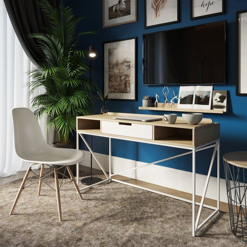 Työpöytä Odel 120x48x78,5 cm, pähkinä hinta ja tiedot | Tietokonepöydät ja työpöydät | hobbyhall.fi