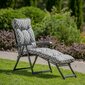 Lepotuoli Patio Lena Lounger, harmaa/valkoinen hinta ja tiedot | Aurinkotuolit | hobbyhall.fi