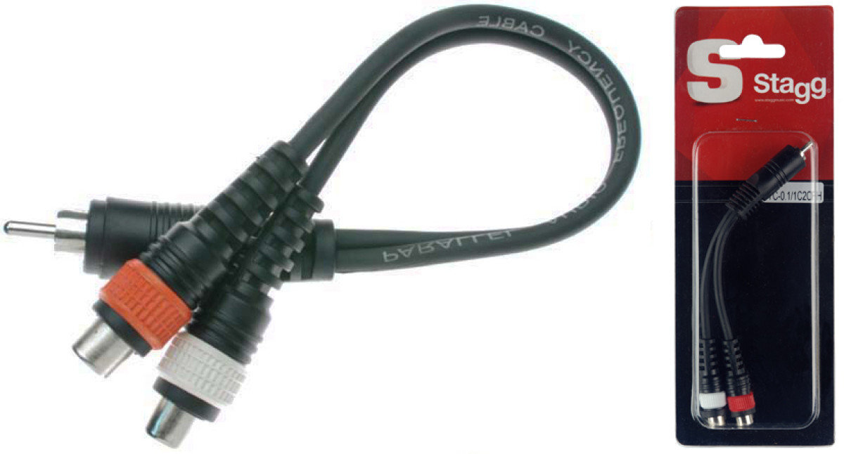 Adapteri 2xRCA/F - RCA/M 10 cm hinta ja tiedot | Kaapelit ja adapterit | hobbyhall.fi