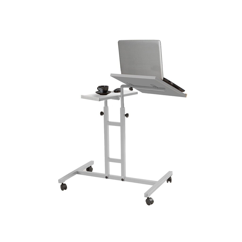 Tietokonepöytä Kalune Design 863 (I) kannettavalle tietokoneelle, valkoinen/musta hinta ja tiedot | Tietokonepöydät ja työpöydät | hobbyhall.fi