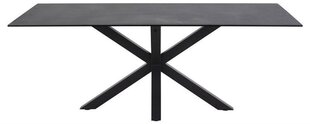 Ruokapöytä Actona Heaven 160x90cm, musta hinta ja tiedot | Ruokapöydät | hobbyhall.fi
