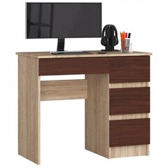 NORE A7 -työpöytä, oikea, tammi/tummanruskea hinta ja tiedot | Tietokonepöydät ja työpöydät | hobbyhall.fi