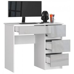 Työpöytä NORE A7, oikea, valkoinen/vaaleanharmaa. hinta ja tiedot | Tietokonepöydät ja työpöydät | hobbyhall.fi