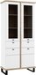 Vitriinikaappi Meblocross Cross Cro-26 2D2S, vaaleanruskea/valkoinen hinta ja tiedot | Vitriinit | hobbyhall.fi