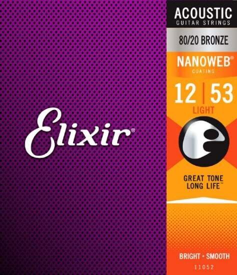 Akustisen kitaran kielet Elixir 11052 0,012-0,053 Bronze Nanoweb hinta ja tiedot | Soittimien lisätarvikkeet | hobbyhall.fi