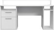 Tietokonepelipöytä Forte Tezaur TZRB213-Z12M, valkoinen hinta ja tiedot | Tietokonepöydät ja työpöydät | hobbyhall.fi
