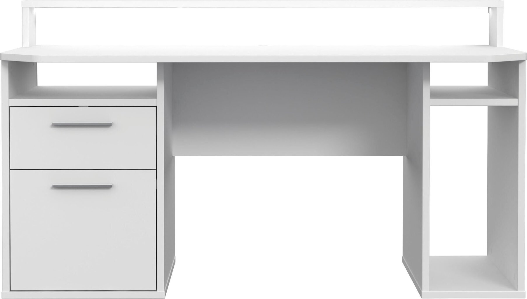 Tietokonepelipöytä Forte Tezaur TZRB213B3-Z12M, valkoinen hinta ja tiedot | Tietokonepöydät ja työpöydät | hobbyhall.fi