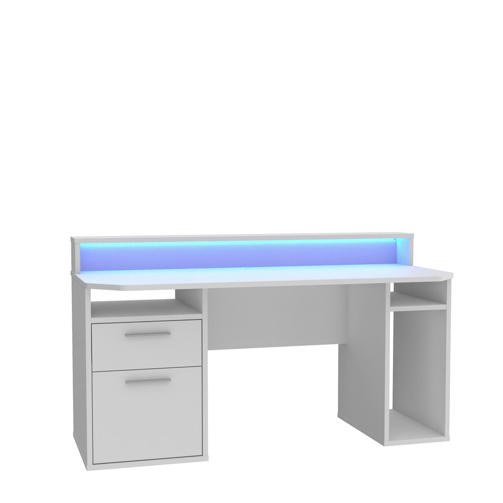 Tietokonepelipöytä Forte Tezaur TZRB213B3-Z12M, valkoinen hinta ja tiedot | Tietokonepöydät ja työpöydät | hobbyhall.fi